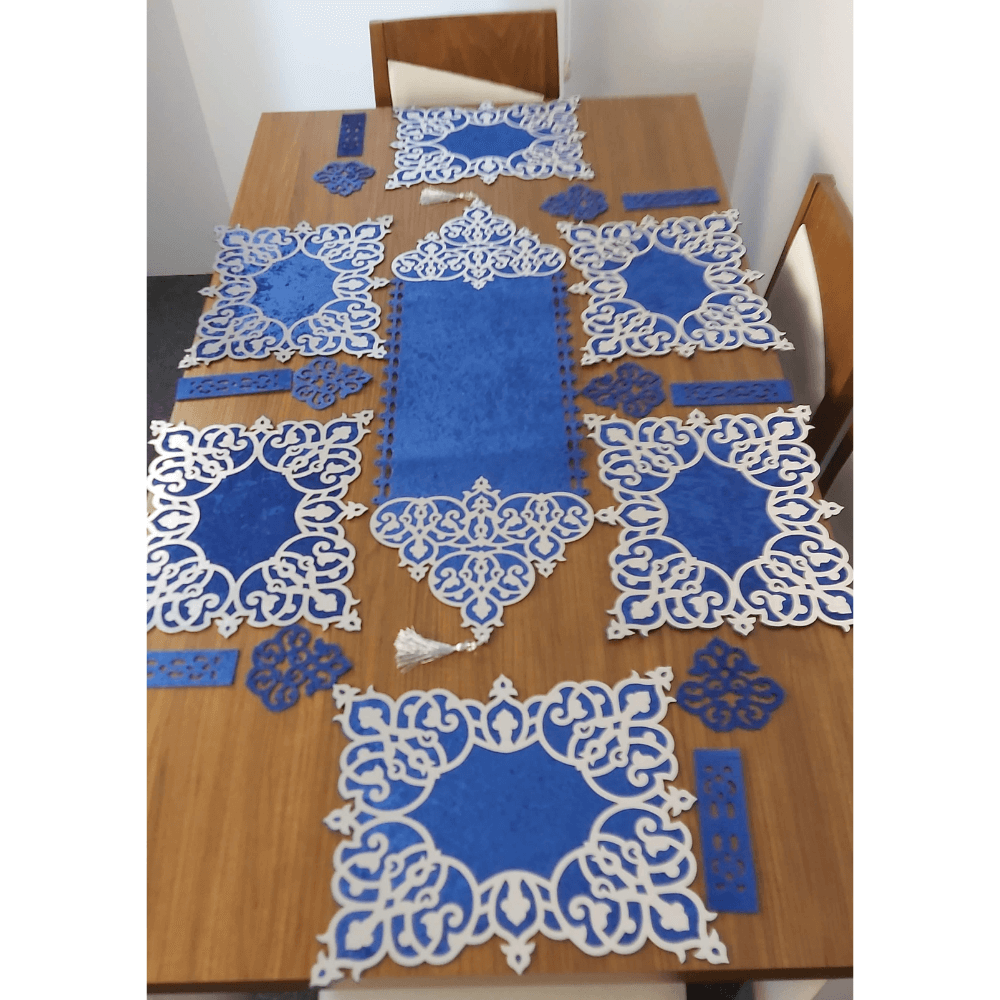 table runner and placemats set 100x32 cm