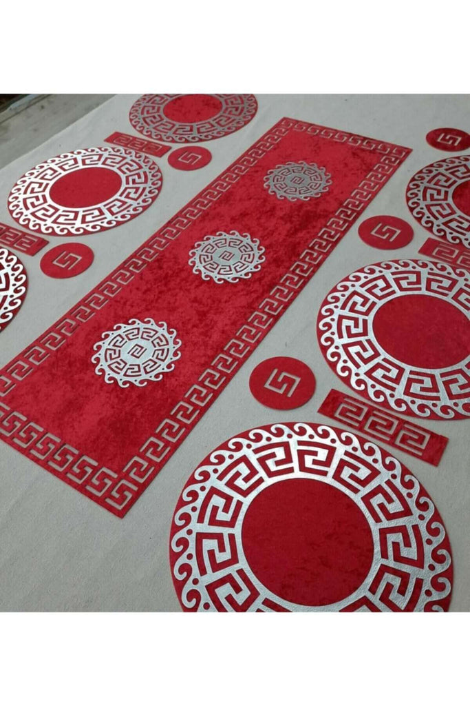 table runner velvet placemat round 