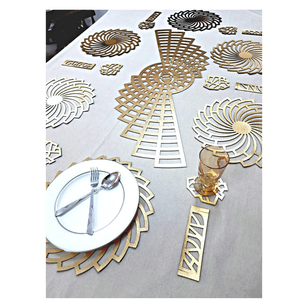 table runner and placemats set of 8